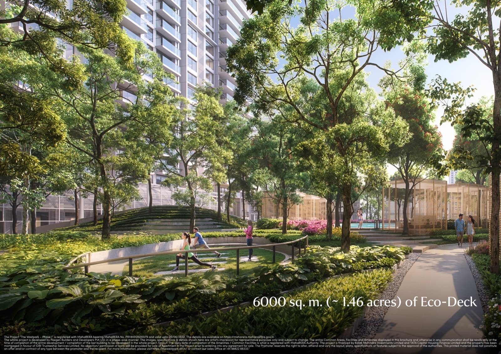 DLF Westpark eco-deck jogging track render