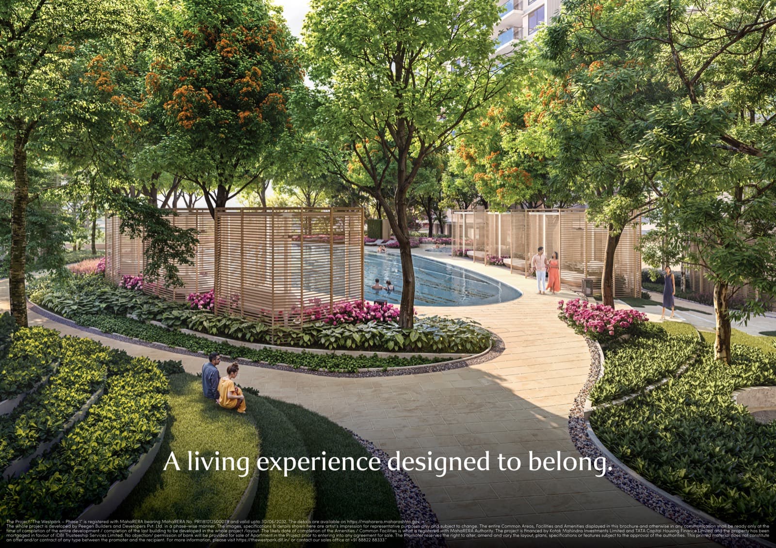 DLF Westpark pool and landscape overview render